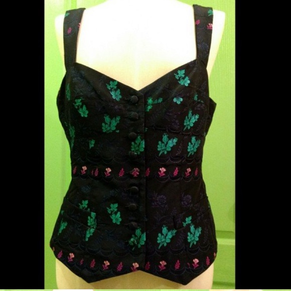 Nanette Lepore Tops - Nanette Lepore Embroidered Vest